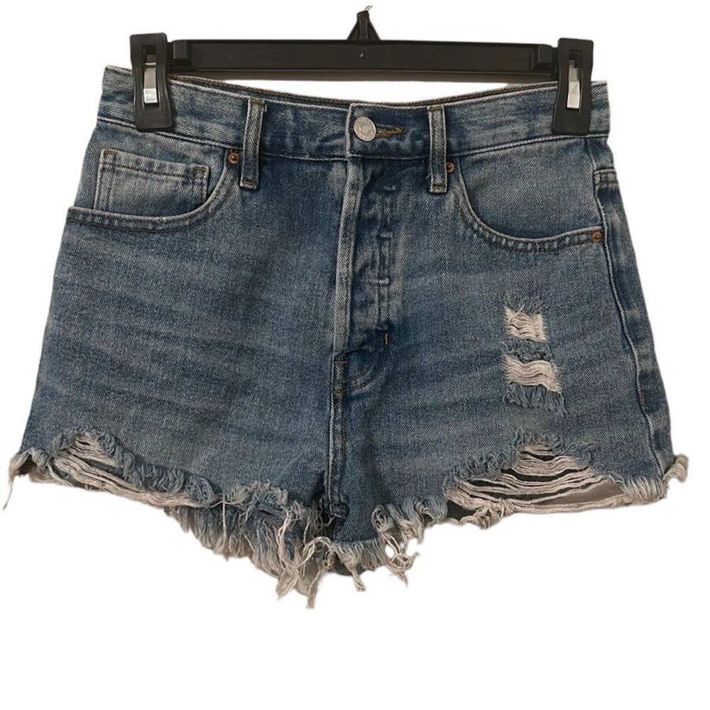Pacsun Women's Frayed Vintage High Rise Denim Shorts Size 26